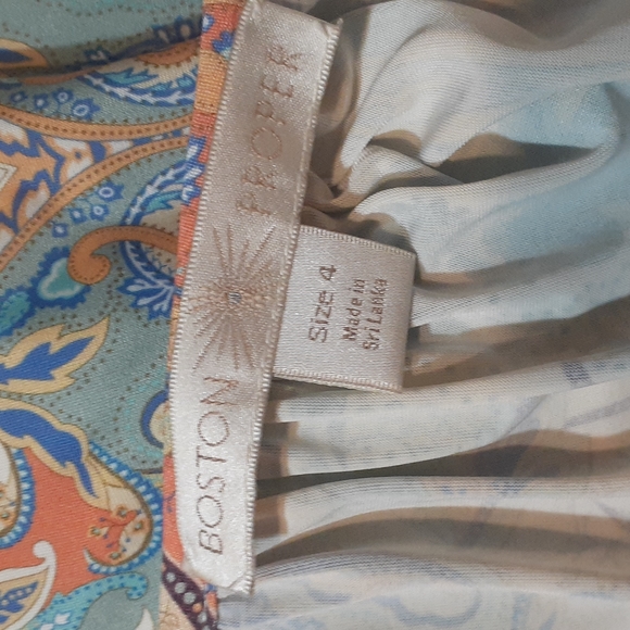 Boston Proper Paisley Dress Bell Sleeves Boho Gyps - Picture 5 of 13